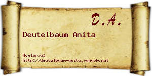 Deutelbaum Anita névjegykártya